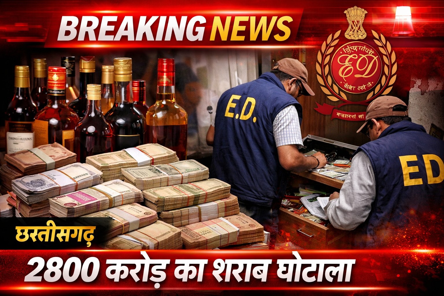 छत्तीसगढ़ 2800 करोड़ शराब घोटाले में बड़ा खुलासा: नेताओं-अफसरों का सिंडिकेट, 50+ आरोपी