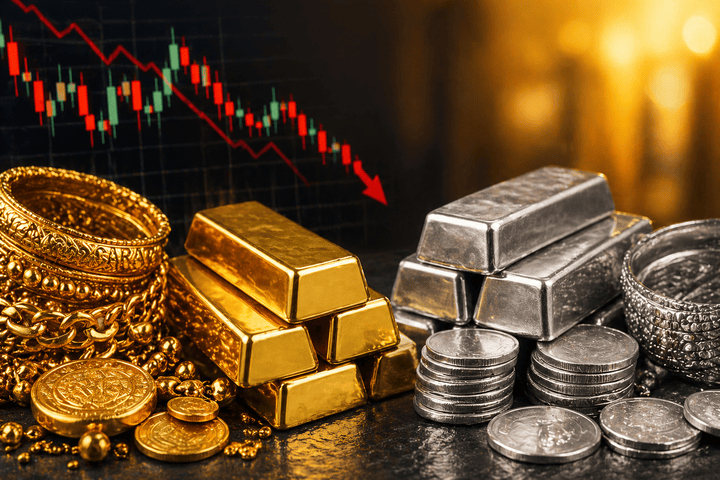 Gold Price Today: सोना ₹1,510 और चांदी ₹1,900 हुई सस्ती, जानिए 22 और 24 कैरेट के आज के ताजा रेट